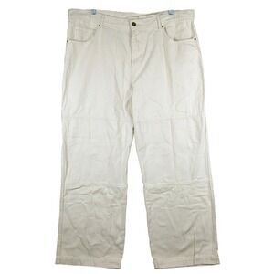 No Boundaries Baggy Carpenter Pants Utility Beige Cotton Mens 40x31 (Fits 42x30)